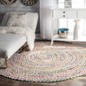 Round Shape Cotton-Jute Hand Braided Natural Jute Rugs