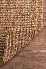 Hand Woven Ashli Handwoven Solid Jute Farmhouse, Boho Jute Carpets