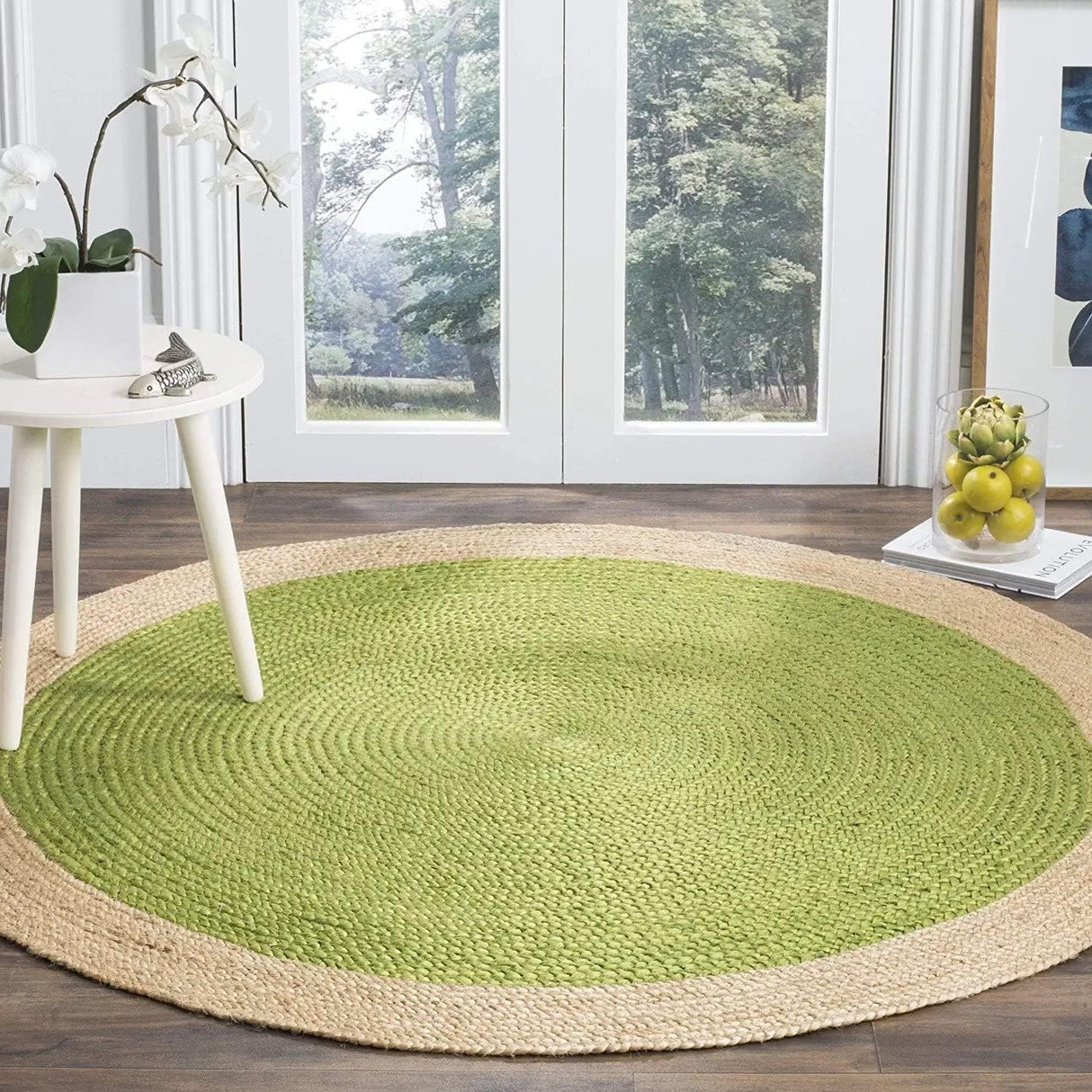 Round Carpet Rug Hand Braided Jute Area Rug