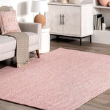 Rigo Hand Woven Pink Colorful Area Rugs