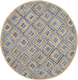 Denim And Natural Jute Rug ,Blue Carpet