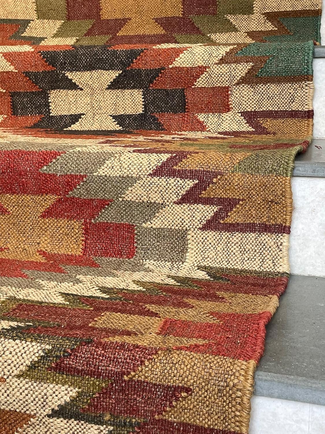 Eco-Friendly Kilim Stair Runner Rug, Handmade Stair Runners