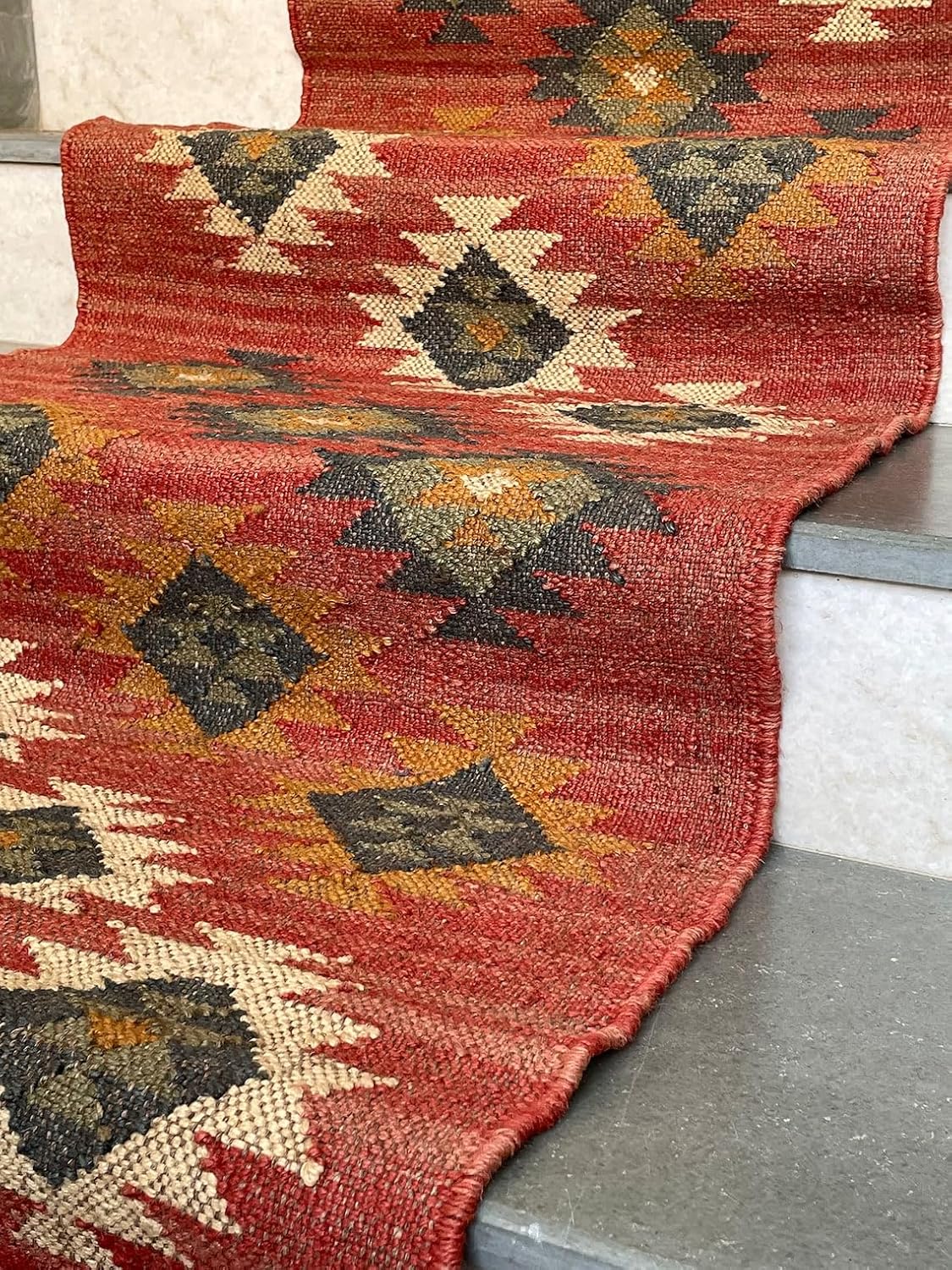 Eco-Friendly Stair Runners Rugs, Kilim Stair Runner by The Foot