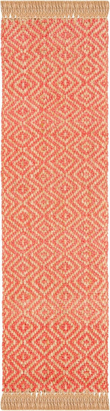 Hemp Area Rugs,Natural Fiber Indian Hand Woven Fuchsia Rug