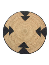 Round Traditional Design Jute Door Mat for Bedroom