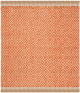 Natural Fiber Indian Hand Woven Orange Rug, Hemp Area Rugs