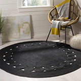 Round Carpet Hand Braided Natural Jute Rug