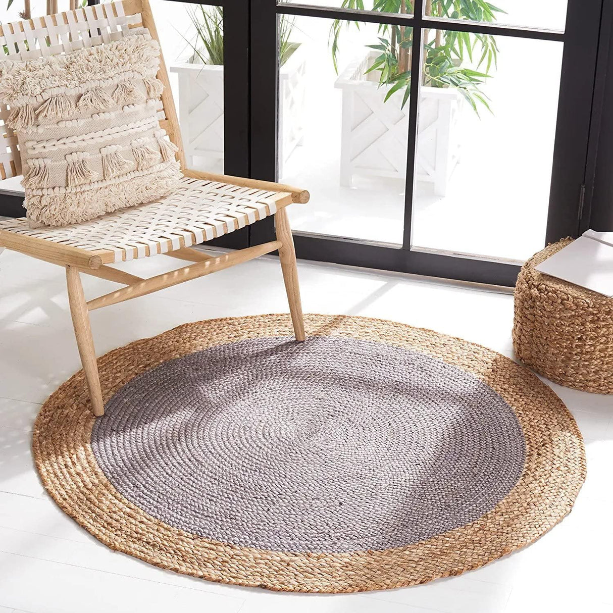 Round Hand Braided Area Rugs For Living Room