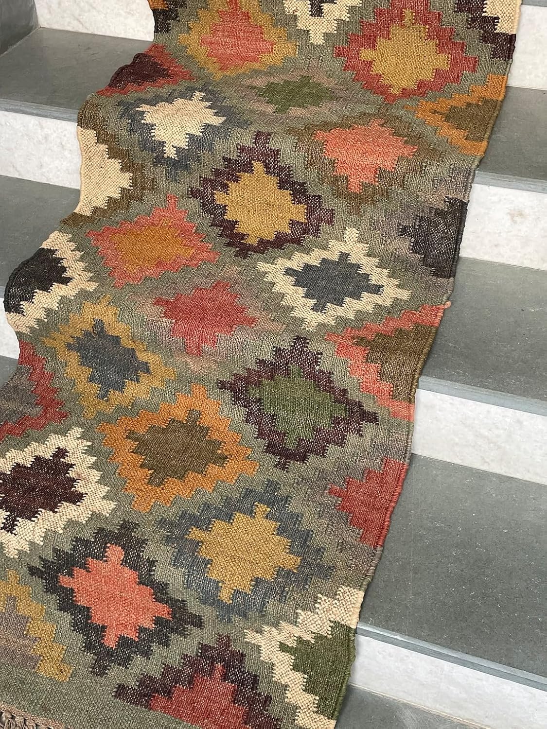 Natural Fiber Stair Runner Rugs,Wool And Jute Blend Stair Runner