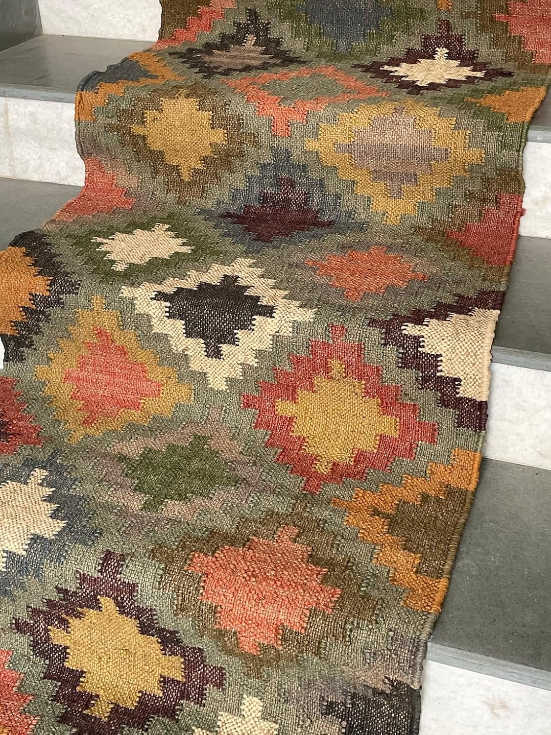 Natural Fiber Stair Runner Rugs,Wool And Jute Blend Stair Runner
