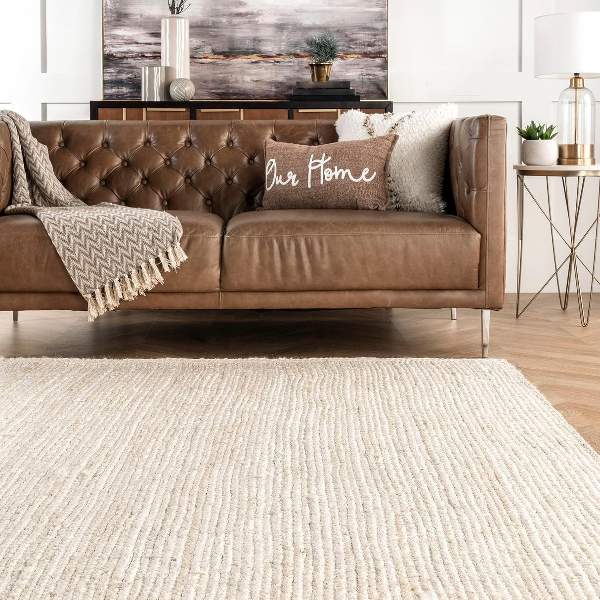 Rigo Hand Woven Off White Rugs For Bedroom