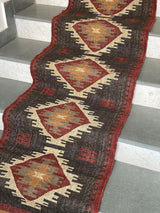Tapis d'escalier Kilim tissé à la main, tapis d'escalier 