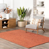 Rigo Hand Woven Rust  Handmade Area Rugs