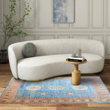 Home Decorative Wool Oushak Floor Rug, Blue Modern Oushak Rugs