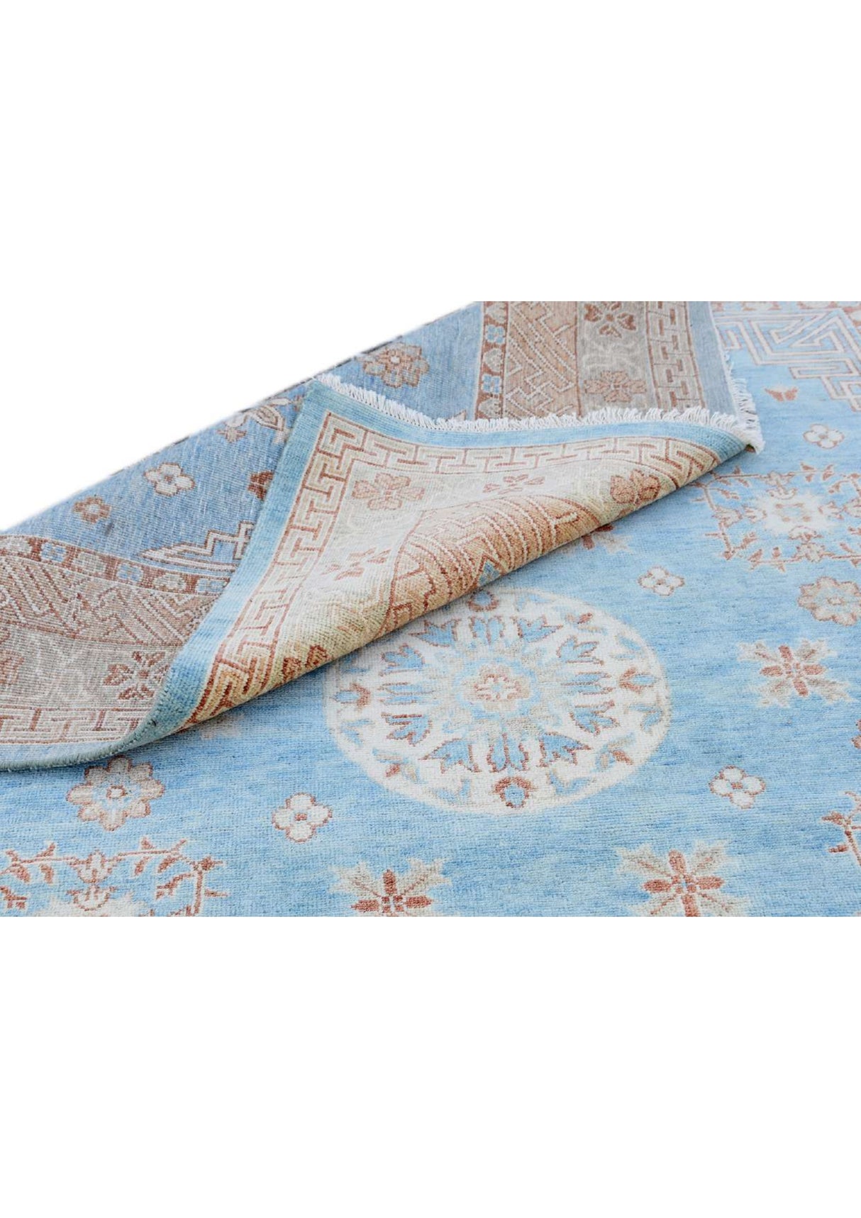 Home Decorative Wool Oushak Floor Rug, Blue Modern Oushak Rugs