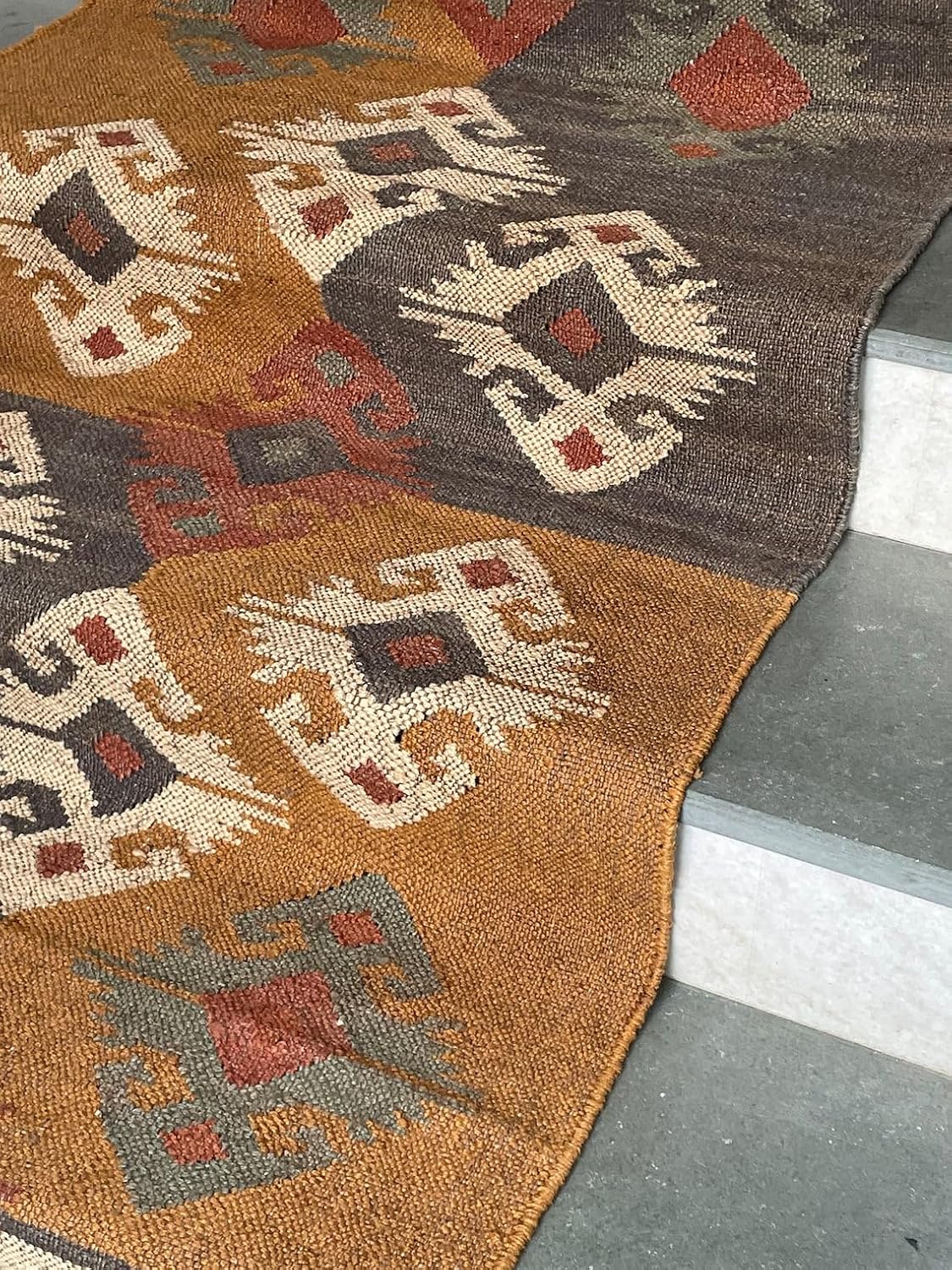Eco-Friendly Stair Runners Rugs, Modern Kilim Runner