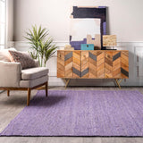Rigo Hand Woven Purple  Area Rugs For Living Room