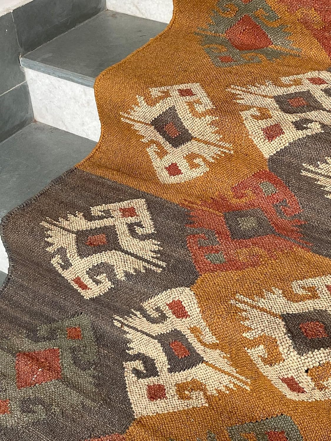 Eco-Friendly Stair Runners Rugs, Modern Kilim Runner