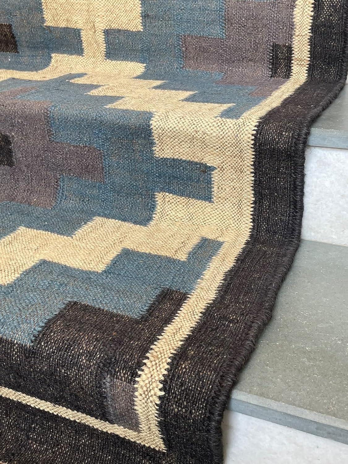 Tapis d'escalier Kilim tissé à la main 