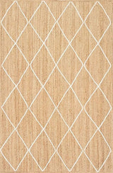 Natural Jute Hand Braided Bohemian Jute Colorful Area Rugs