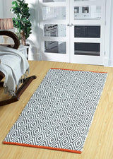 Cotton Rugs Washable Handwoven Zig Zag Pattern