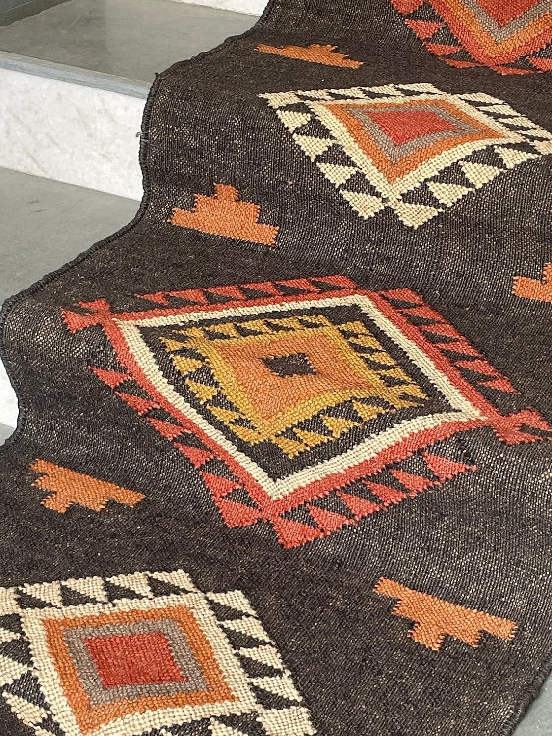 Decorative Stair Runners Rugs, Wool-Jute Stair Runner