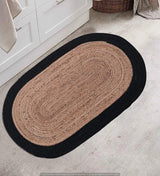 Black Border Bohemian Jute Rug Home Decor