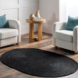 Rigo Hand Woven Natural Black Handmade Jute Rugs