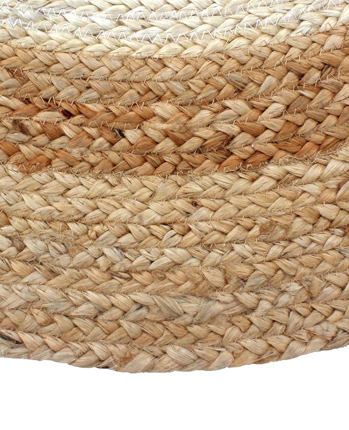 Round Traditional Design Jute Door Mat for Bedroom