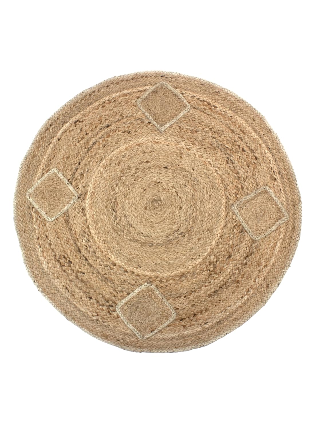 Hand Woven Braided Carpet Rugs Round Traditional Design