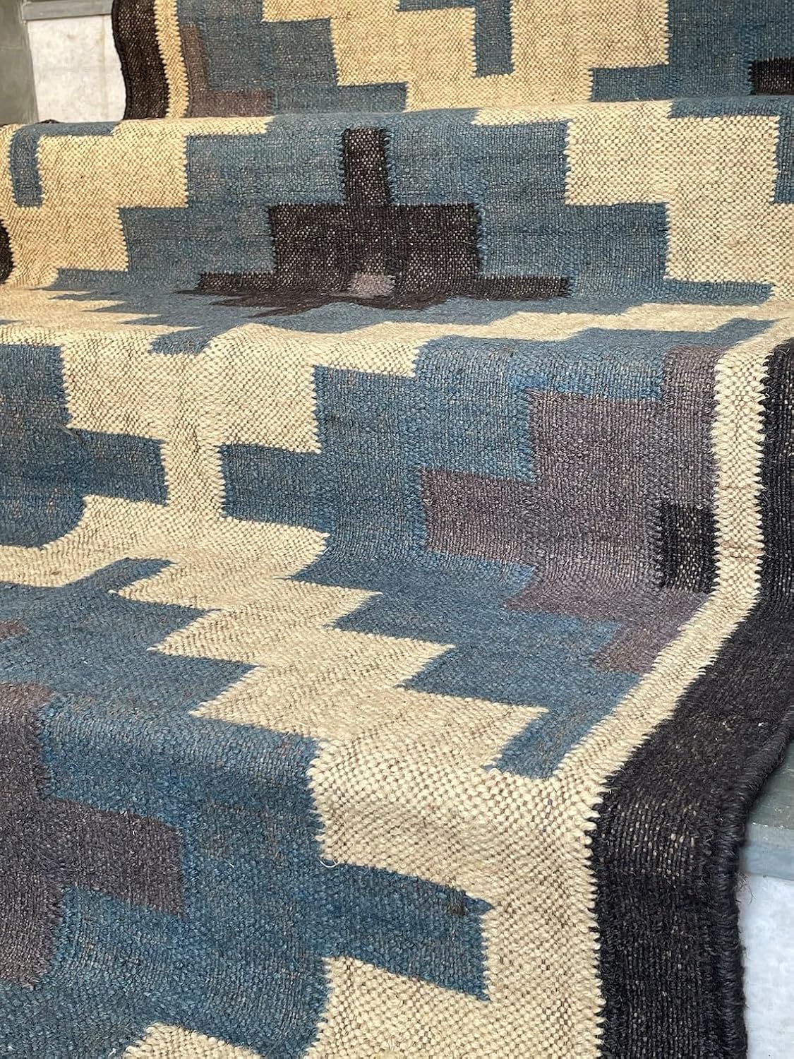 Tapis d'escalier Kilim tissé à la main 