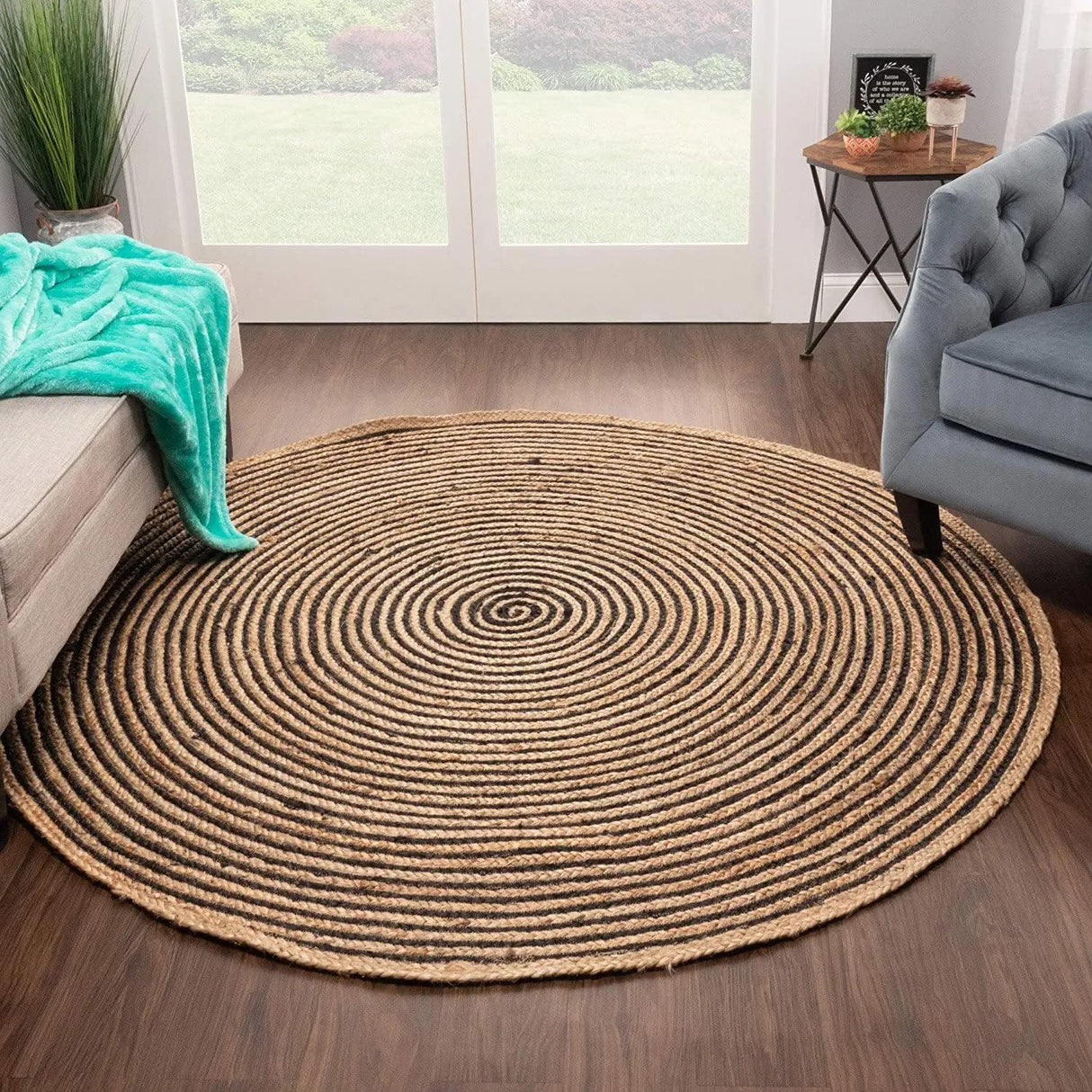 Round Hand Braided Area Rugs For Living Room