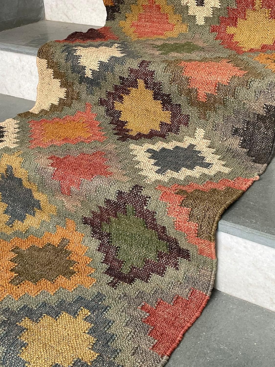 Natural Fiber Stair Runner Rugs,Wool And Jute Blend Stair Runner