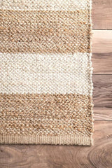 Indian Hand Woven White Hemp Rugs