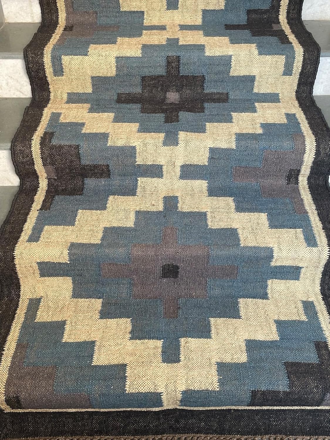 Tapis d'escalier Kilim tissé à la main 