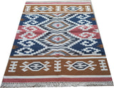 Kilim Dhurrie Rugs Multi Colour Cotton Flat Weave Kilim Rug