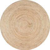 Braided Jute Beige with Design Border Bohemian  Natural Jute Rugs
