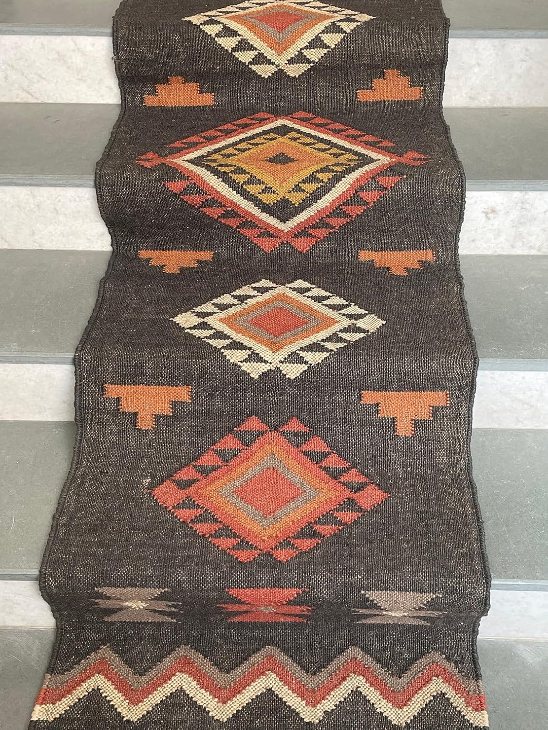 Decorative Stair Runners Rugs, Wool-Jute Stair Runner