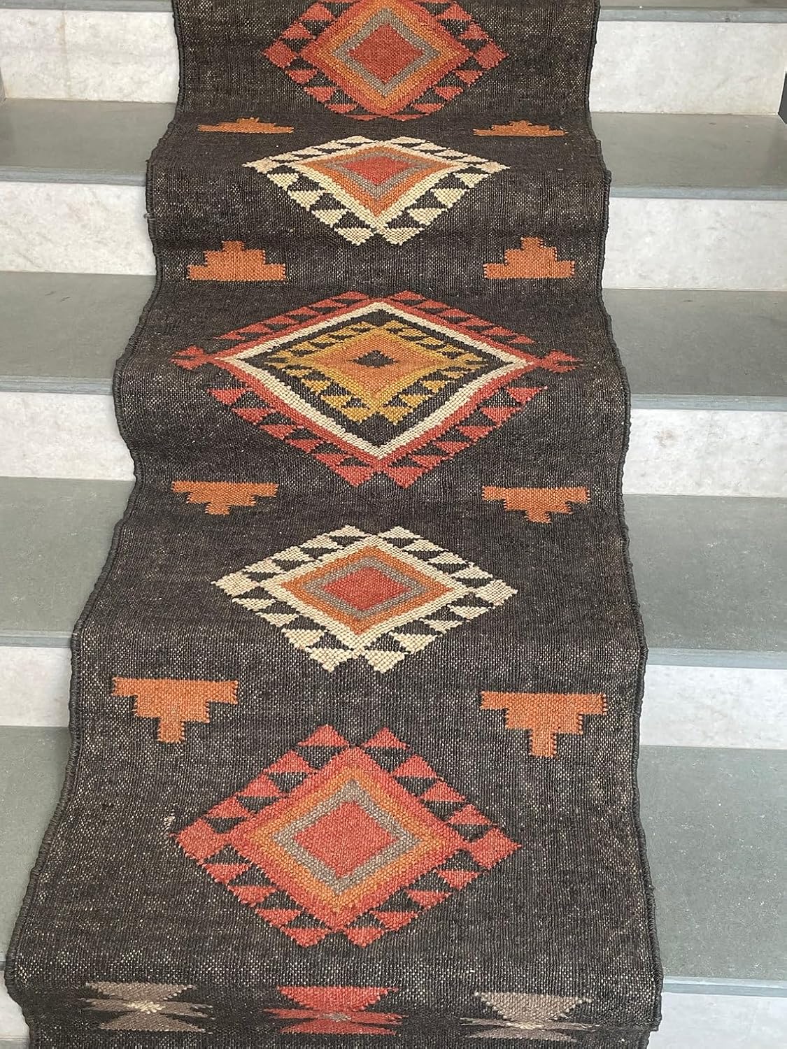 Decorative Stair Runners Rugs, Wool-Jute Stair Runner