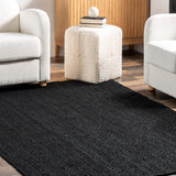 Rigo Hand Woven Natural Black Handmade Jute Rugs