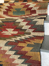 Tapis d'escalier Kilim tissé à la main, tapis d'escalier 