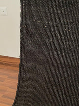 Jute And Cotton Blend Rugs, Traditional Black Footboard entryway Kilim Rug