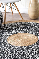 Round Shape Cotton-Jute Hand Braided Natural Jute Rugs