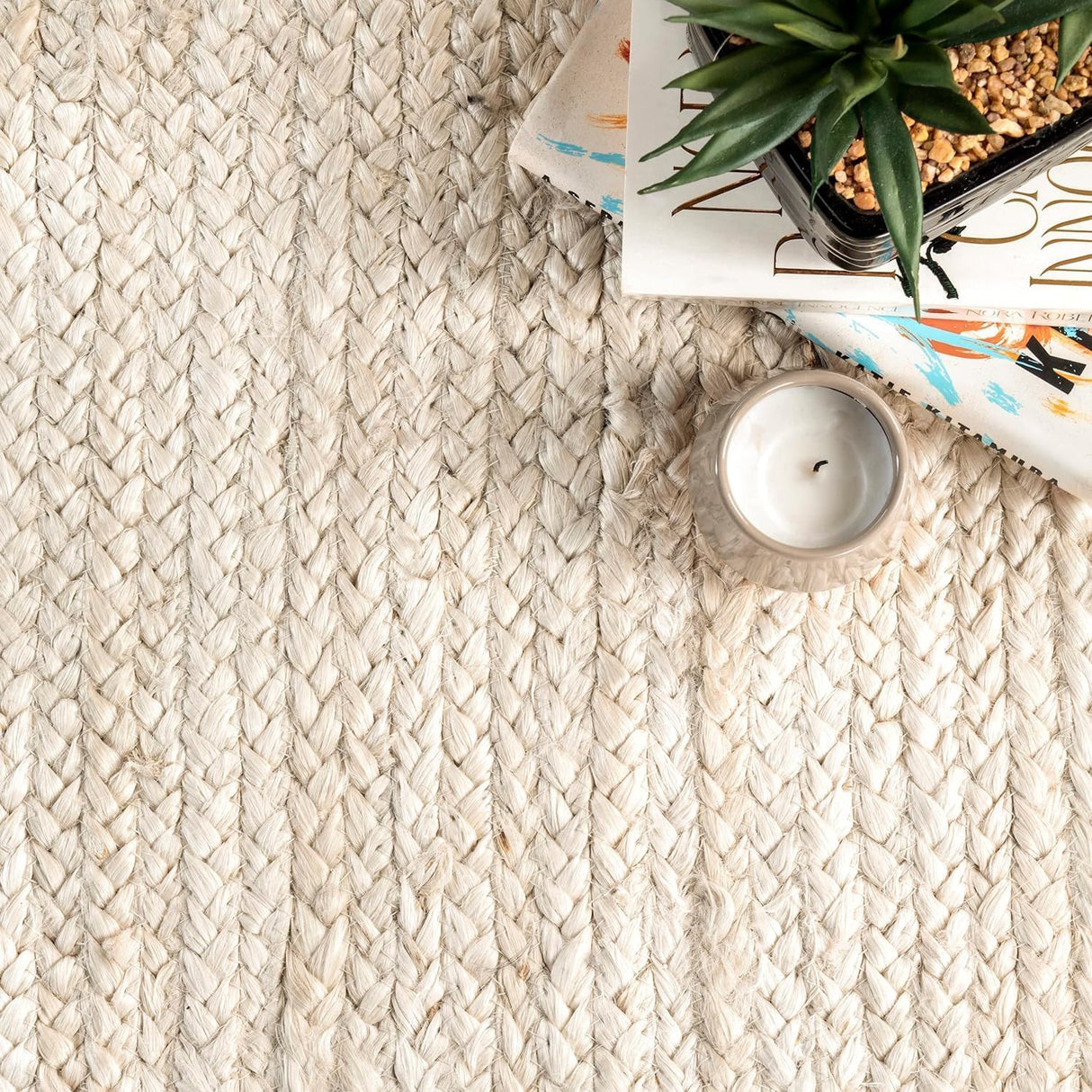 Rigo Hand Woven Off White Rugs For Bedroom