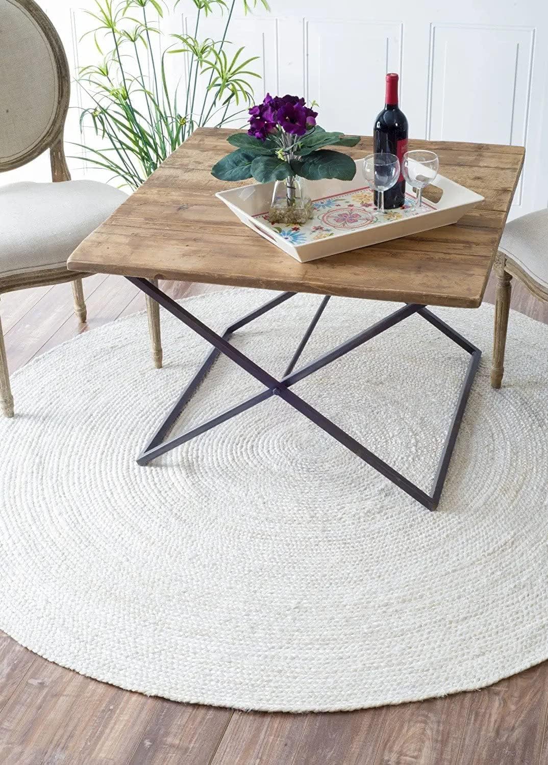 Gole Design Round Braided Carpet Rug