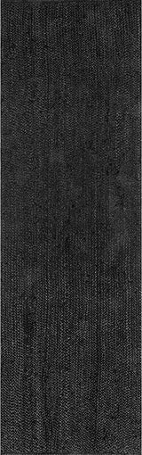 Natural Hand Braided Bohemian Black Jute Area Rugs