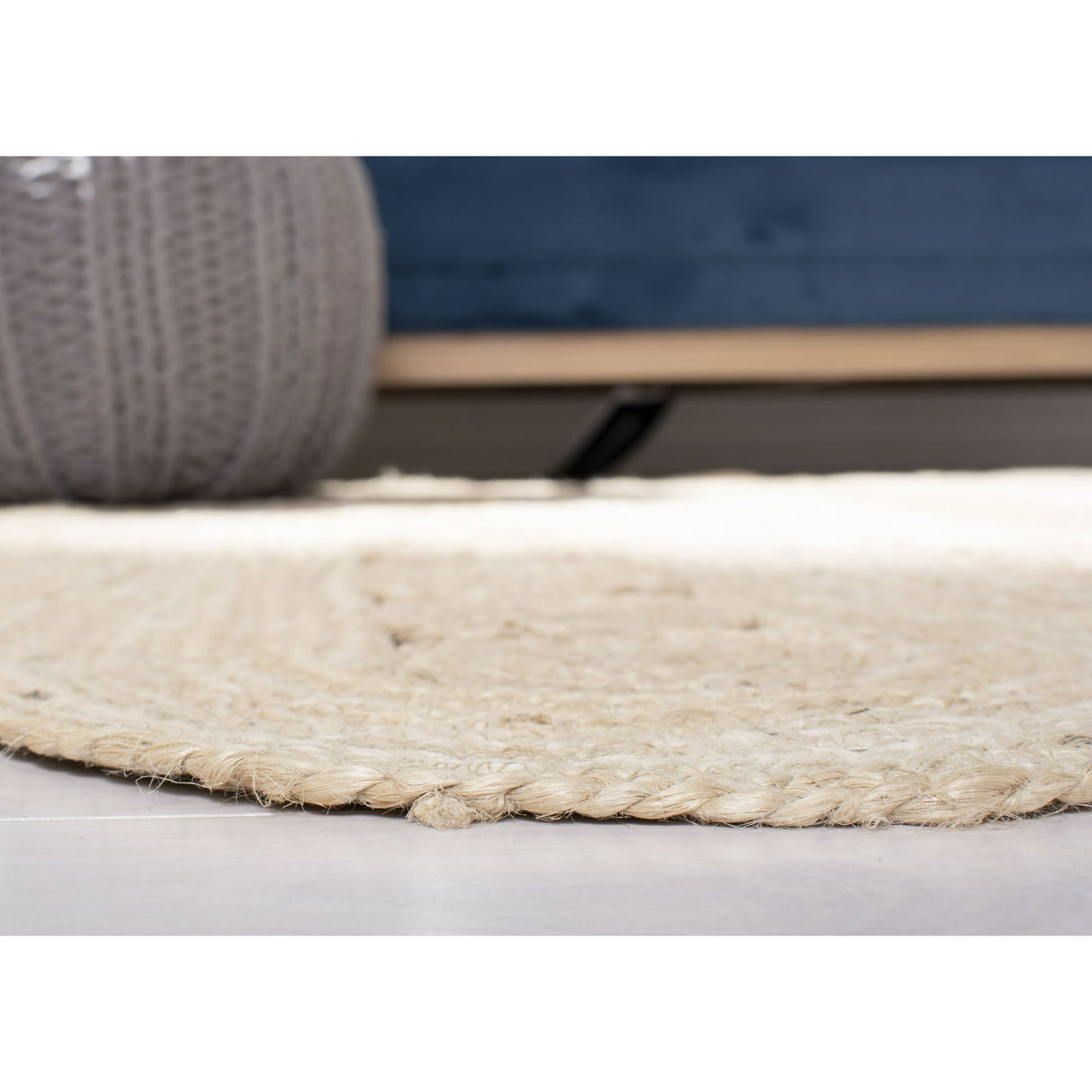 Braided Geometric Jute Rug – Handmade Kaelee Natural Fiber Area Rug