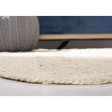 Braided Geometric Jute Rug – Handmade Kaelee Natural Fiber Area Rug