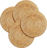 Round Braided Placemats,Handmade Braide Natural Jute Inside Coaster
