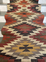 Tapis d'escalier Kilim tissé à la main, tapis d'escalier 
